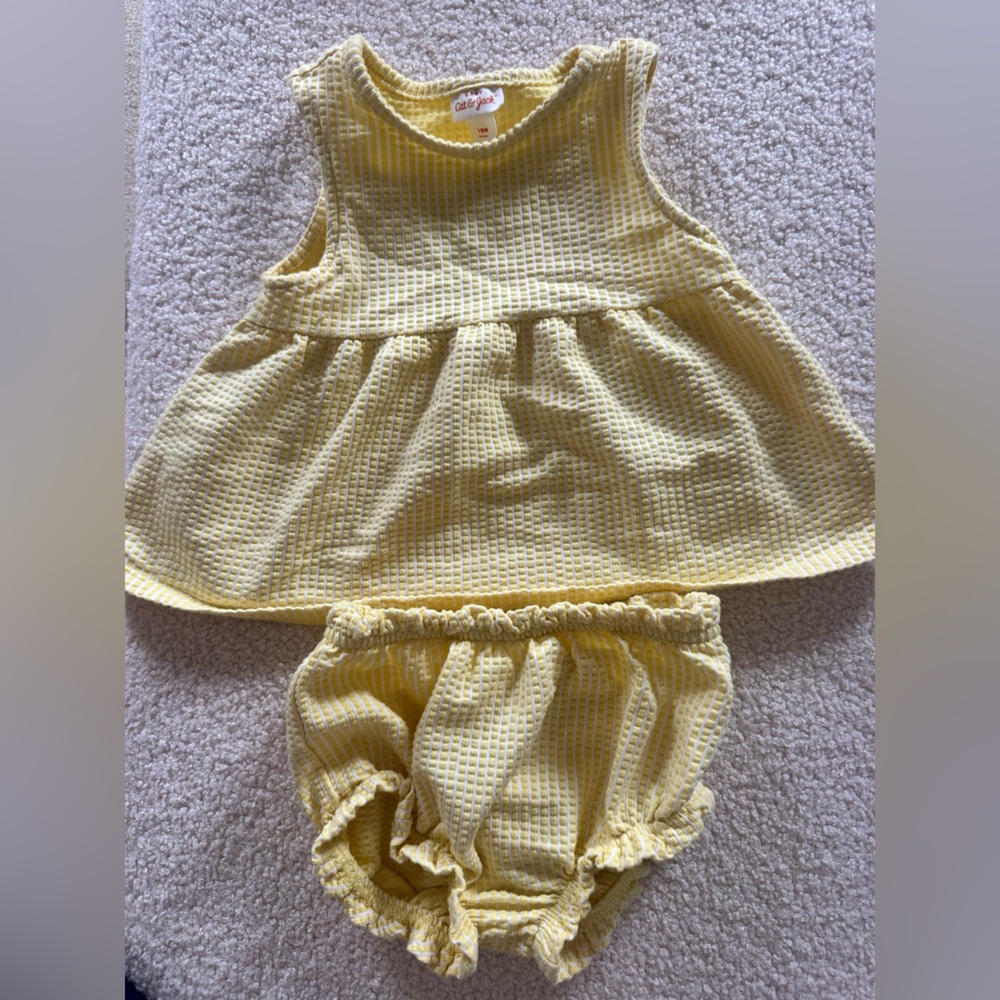 Cat & Jack Yellow Kids Sleeveless Dress Set